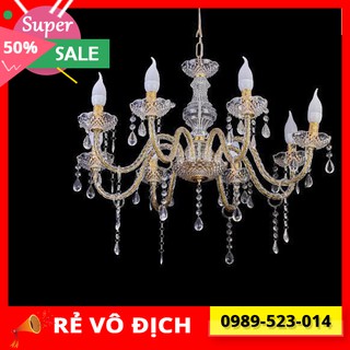 Đèn chùm nhựa đủ phụ kiện 6 tay,8 tay,12 tay trang trí đẹp