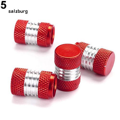 Set 4 nắp đậy van bánh xe hơi bằng hợp kim nhôm siêu sáng