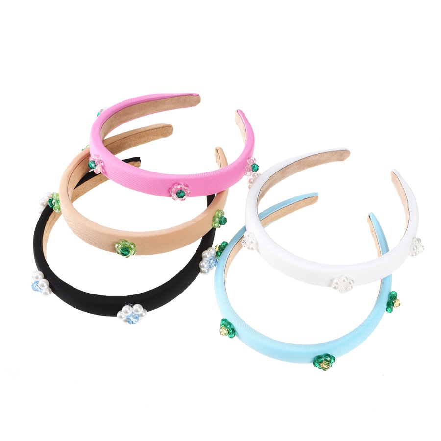 Băng Đô Cài Tóc Hình Hoa Đính Ngọc Trai Giả Nhiều Màu Sắc Cho Nữ