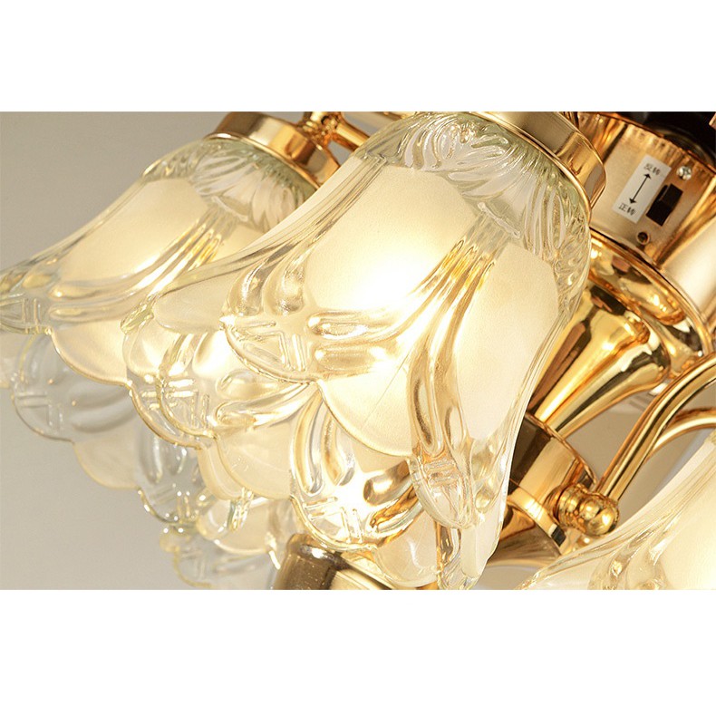 Quạt trần đèn LED trang trí có điều khiển từ xa 52IN