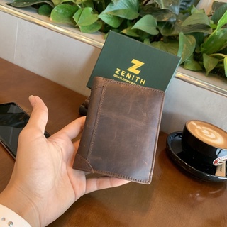 Ví zenith classic da bò cao cấp, bóp ví nam, ví da bò nam dáng đứng - da thật 100%