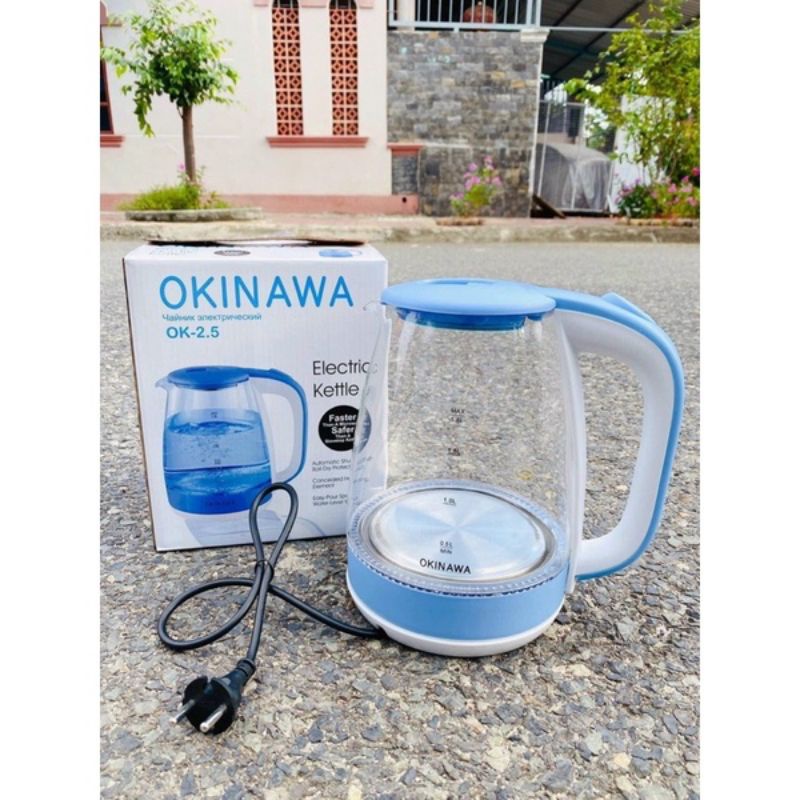 ❌ẤM SIÊU TỐC THUỶ TINH OKINAWA 1,8L❗️❗️❗️