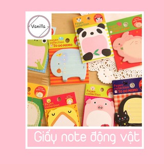 [VANILLA.STORE] Set 20 tờ giấy ghi chú  / memo pad hình động vật đáng yêu (IB để lựa mẫu)