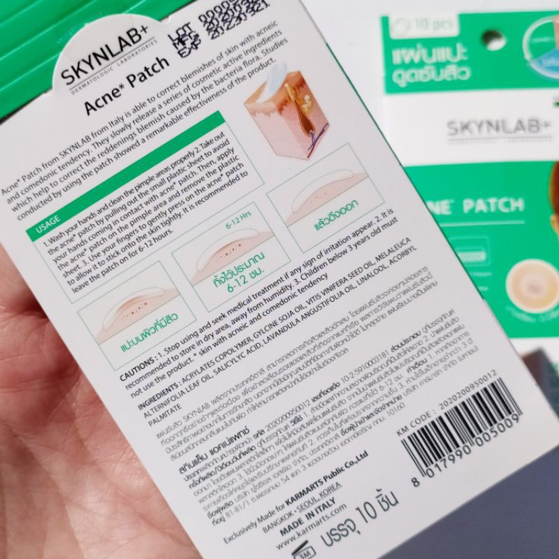 Miếng dán Skinlab Acne Patch 1 tấm 10 cái - Thái Lan