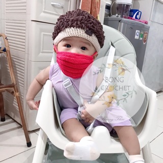 Mũ len tóc giả xinh cho bé trai (ảnh thật của Bôngcrochet)