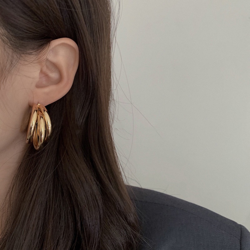 Bông Tai Nhiều Lớp Phong Cách hip-hop Sang Trọng Hợp Xu Hướng