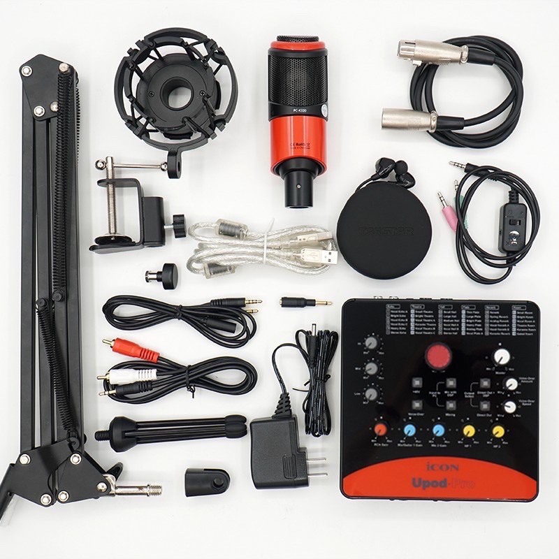 Bộ hát thu âm Micro Takstar PC K320 + Sound card Icon Upod Pro, full phụ kiện giao hàng hỏa tốc