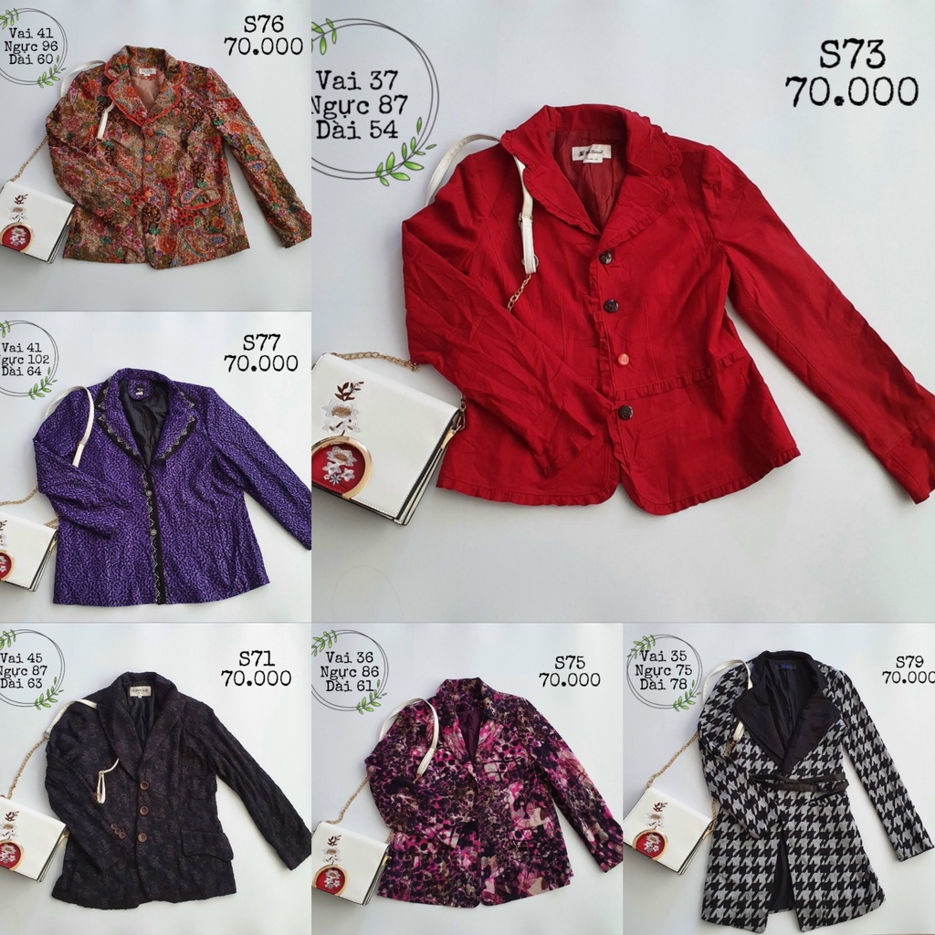 Vest blazer 2hand nữ đồng giá 70k
