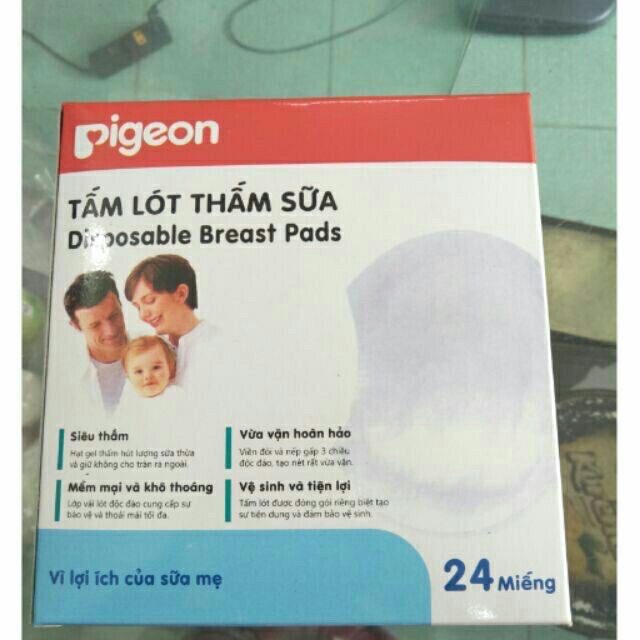 Miếng Lót Thấm Sữa Pigeon (24 Miếng /Hộp) (SP001210 )