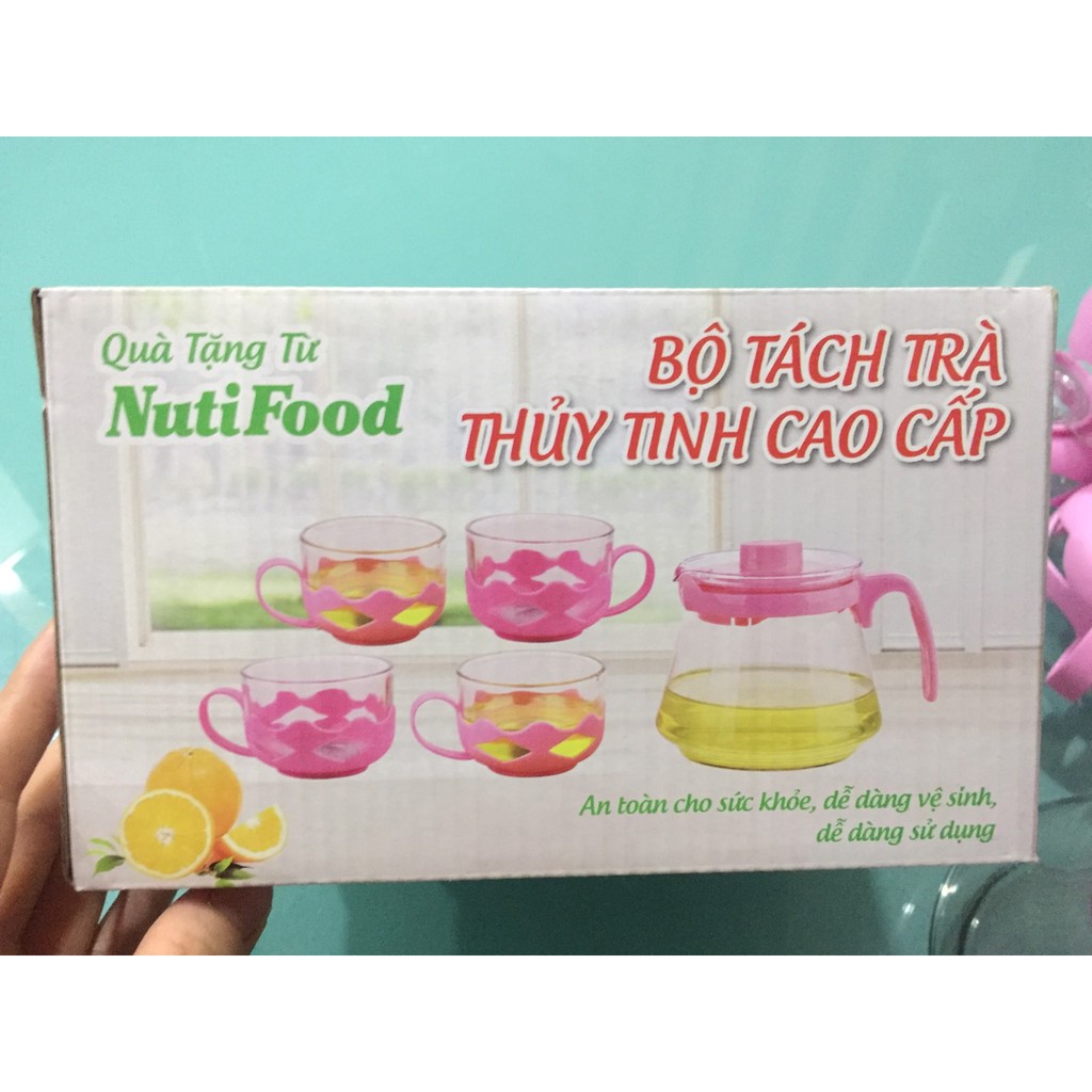 BỘ TÁCH TRẢ THỦY TINH-QUÀ TẶNG NUTIFOOD
