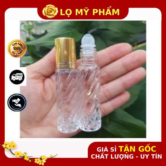 Lọ Chiết Nước Hoa ❤ GIÁ TỐT NHẤT ❤ Lọ chiết nước hoa bi lăn xoắn 10ml nắp vàng đựng dầu thơm , phụ kiện du lịch