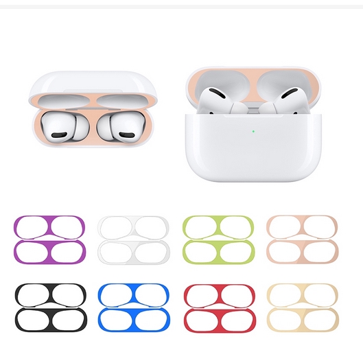 Miếng Dán Kim Loại Chống Bụi Cho Hộp Đựng Tai Nghe Airpods