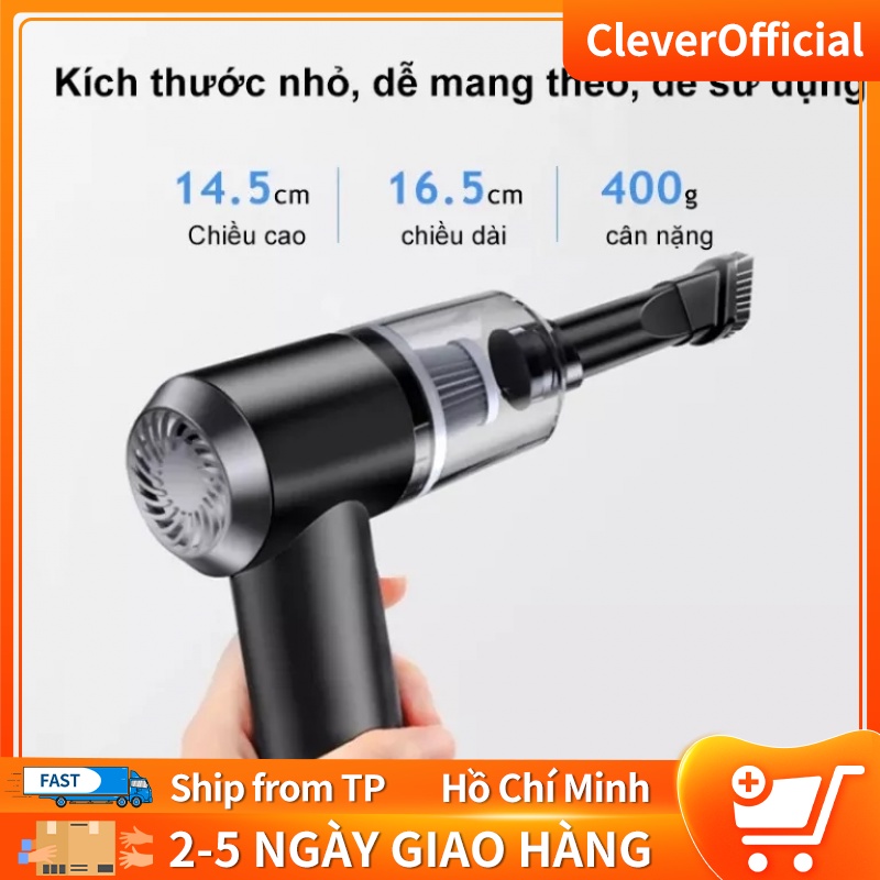 Máy Hút Bụi Mini Cầm Tay Không Dây  Sử Dụng Pin (Cho Laptop Ô Tô Gia Đình nhà riêng văn phòng)