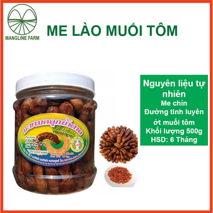 Me Lào Muối Tôm Mangline Farm hương vị chua ngọt cay cay, Đồ Ăn Vặt  thơm ngon, An Toàn Vệ Sinh Thực Phẩm