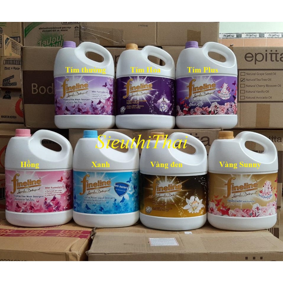 (Hàng Xịn) Nước Giặt xả 2in1 Fineline hàng chính hãng Thái Lan 3000ml (3 lít)