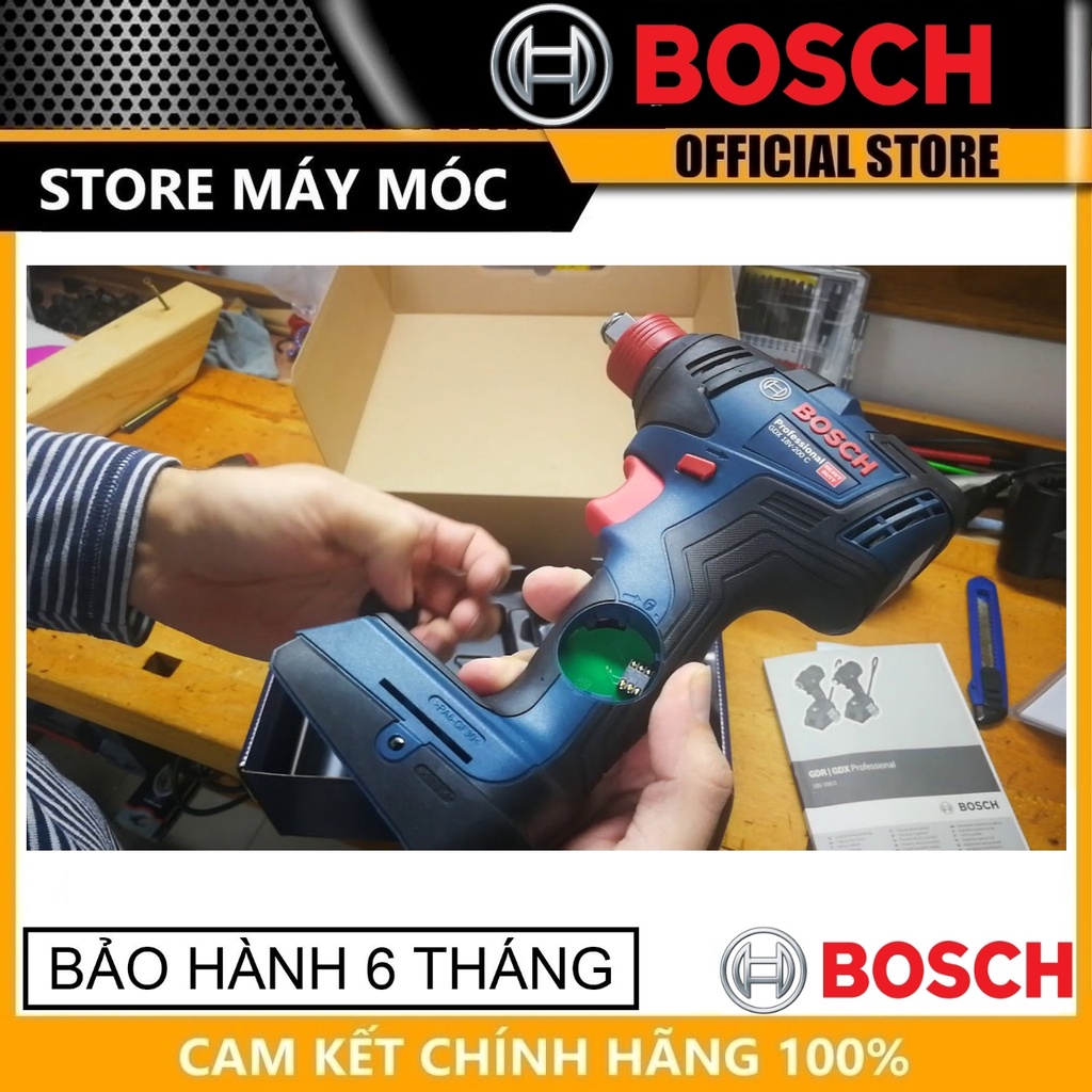 MÁY SIẾT ỐC VÍT DÙNG PIN 18V 200NM BOSCH GDX 18V-200C-HÀNG CHÍNH HÃNG