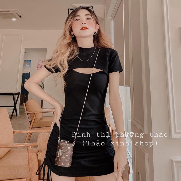 Đầm Body Nhún Phong Cách Quyến Rũ Vải Cotton Su Thiên Nhiên Thời Trang | BigBuy360 - bigbuy360.vn