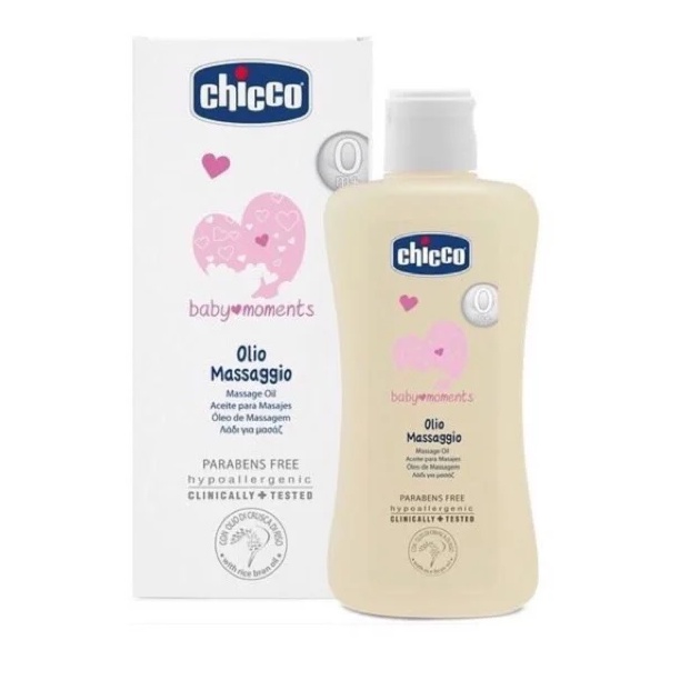 Dầu massage Chicco chiết xuất cám gạo 200ml cho bé 0M+ Chicco 200ml