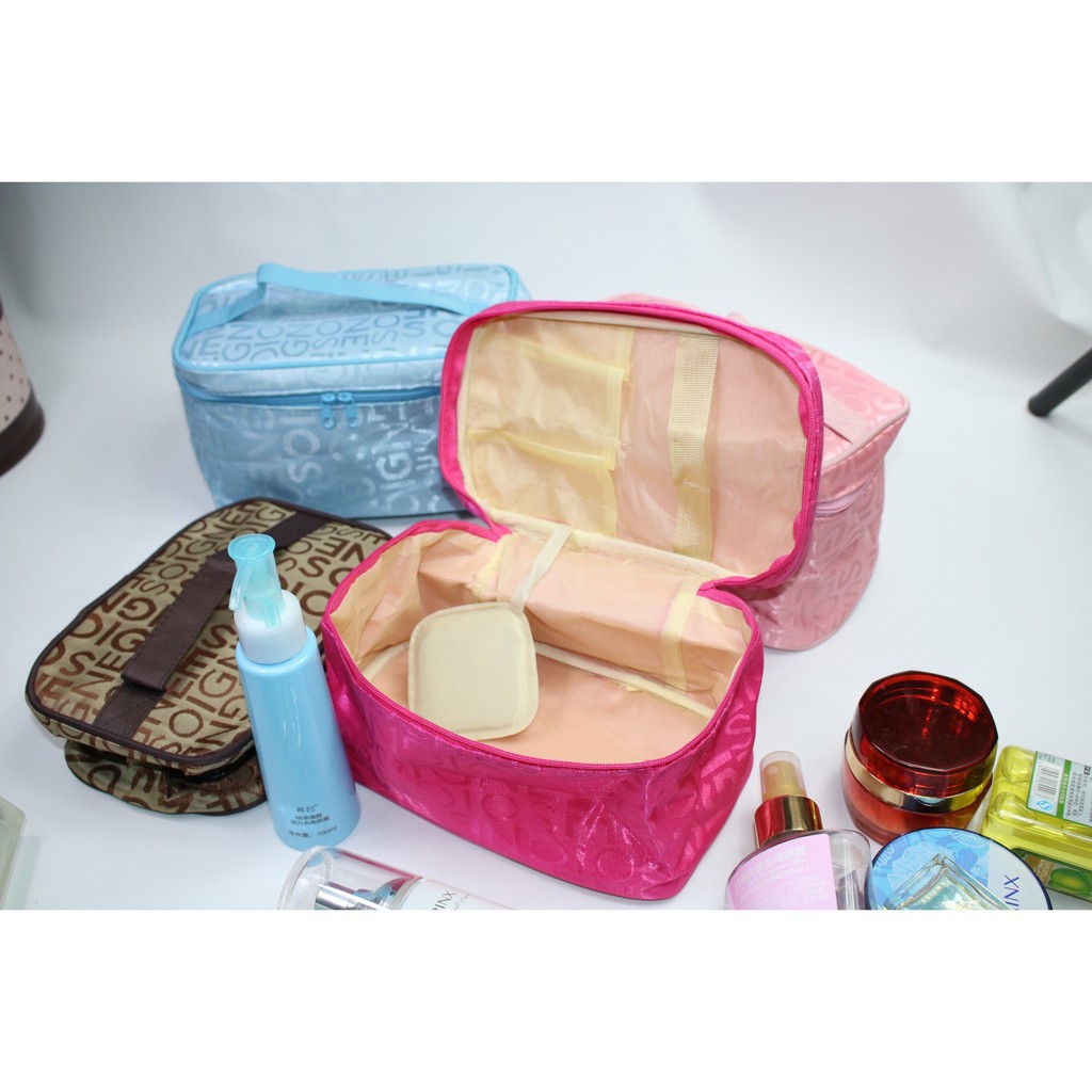 Túi Đựng Mỹ Phẩm Đồ Trang Điểm Hình Hộp Họa Tiết Bắt Mắt 88248 Tổng Kho Sỉ Gia Dụng