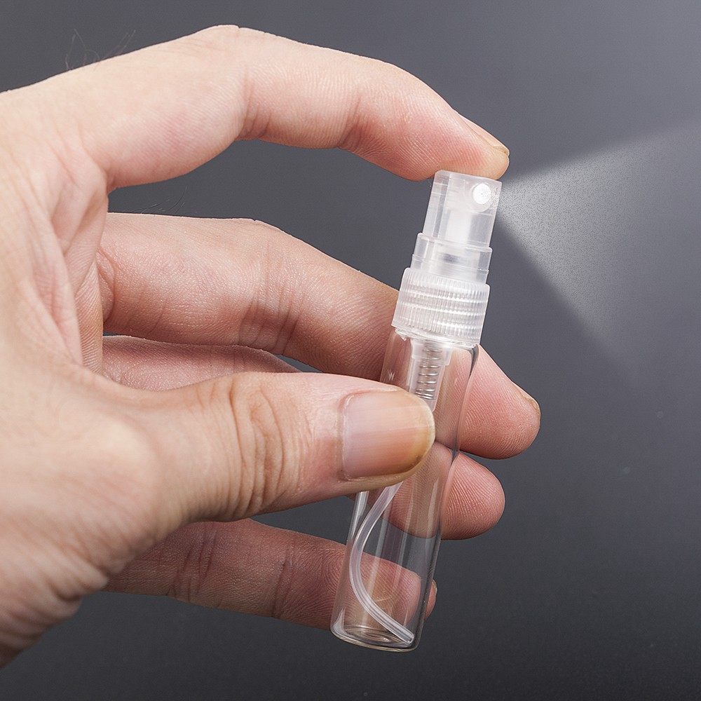 5 Chai thủy tinh rỗng có đầu xịt mini dễ thương dùng để chiết nước hoa dung tích 2-5ml