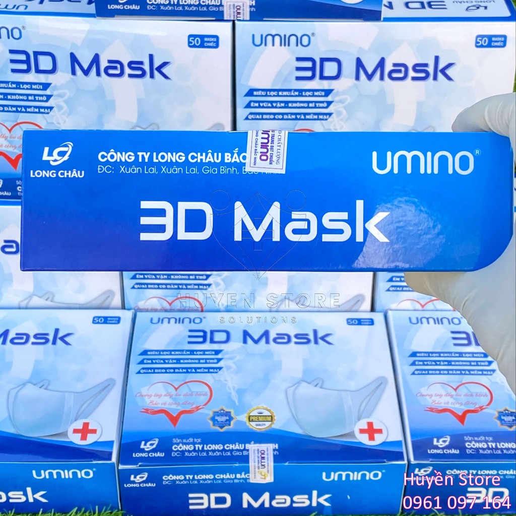 [GIÁ SỈ] Hộp khẩu trang 3D mask Umino - Công nghệ Nhật 50 cái