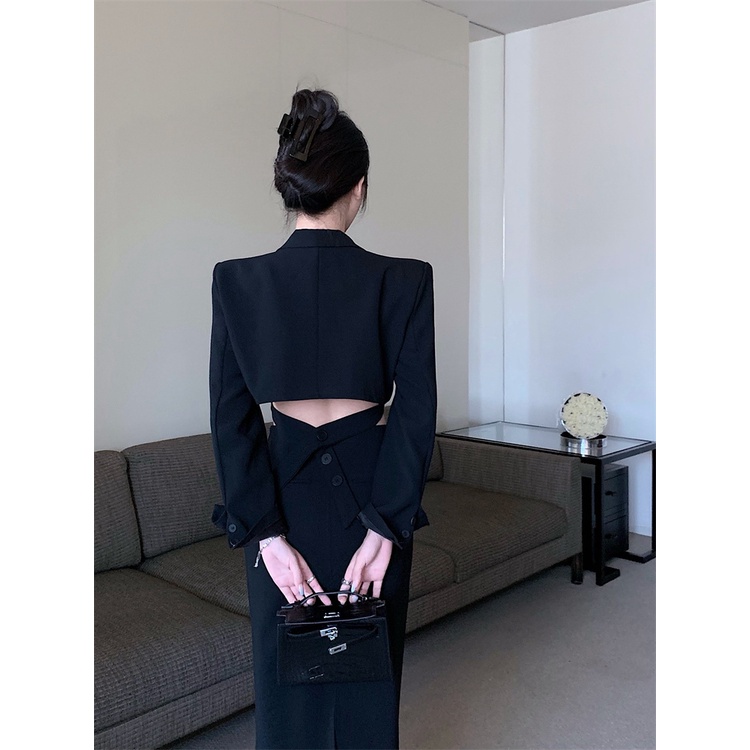 Set đồ nữ phong cách sang chảnh khí chất hàng Quảng Châu đầu xu hướng áo croptop phối chân váy dài