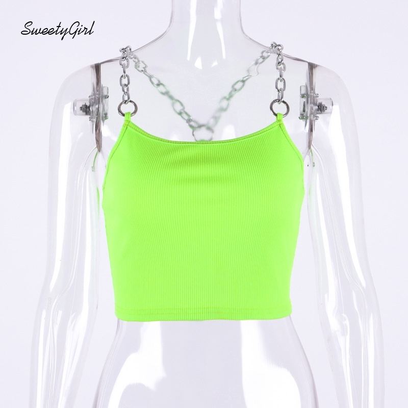 Áo croptop hai dây trơn màu quyến rũ cho nữ