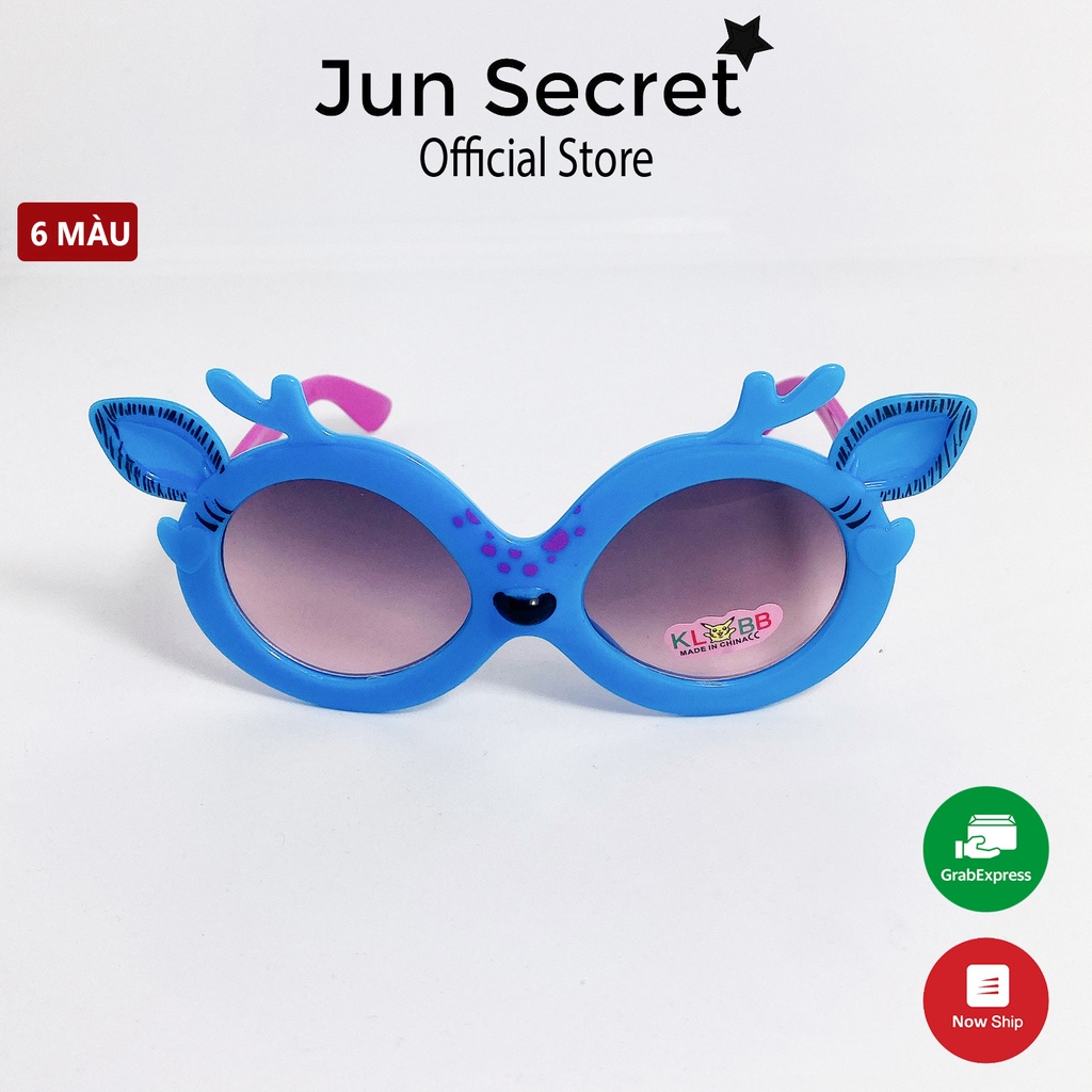 Kính mát trẻ em Jun Secret kiểu kính hình nai đáng yêu nhiều màu sắc dành cho bé trai và bé gái từ 1 đến 5 tuổi JS20A26