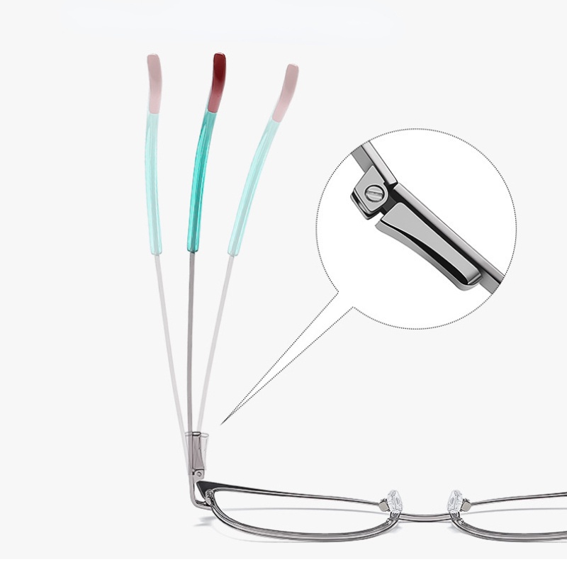 Kính Mát Mắt Mèo Gọng Kim Loại Hai Màu Chống Ánh Sáng Xanh Thời Trang Phương Tây