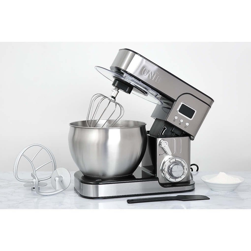 Máy nhồi bột chuyên dụng, đánh trứng đa năng Unie EM5 1300W, thố trộn 8L - Hàng chính hãng - Bảo hành 12 tháng