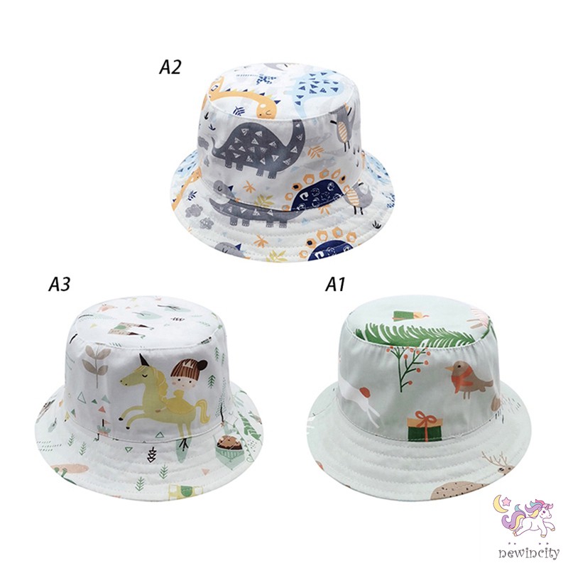 Mũ bucket họa tiết hoạt hình xinh xắn cho bé