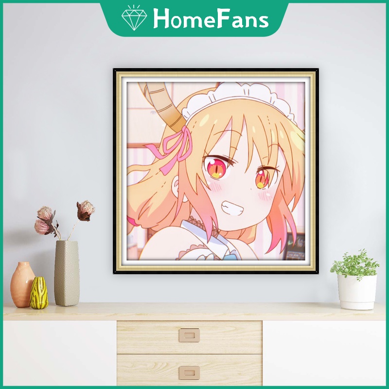 Bộ Tranh Đính Đá 5D Tự Làm Hình Nhân Vật Hoạt Hình Nhật Bản 30x30cm / 40x40cm / 50x50cm