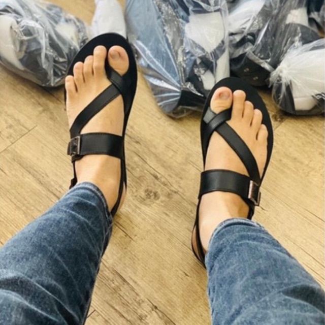 Sandal Unisex, dép quai ngang, dép nam da bò, không thấm nước, êm chân thoải mái Atshoes XDMM02