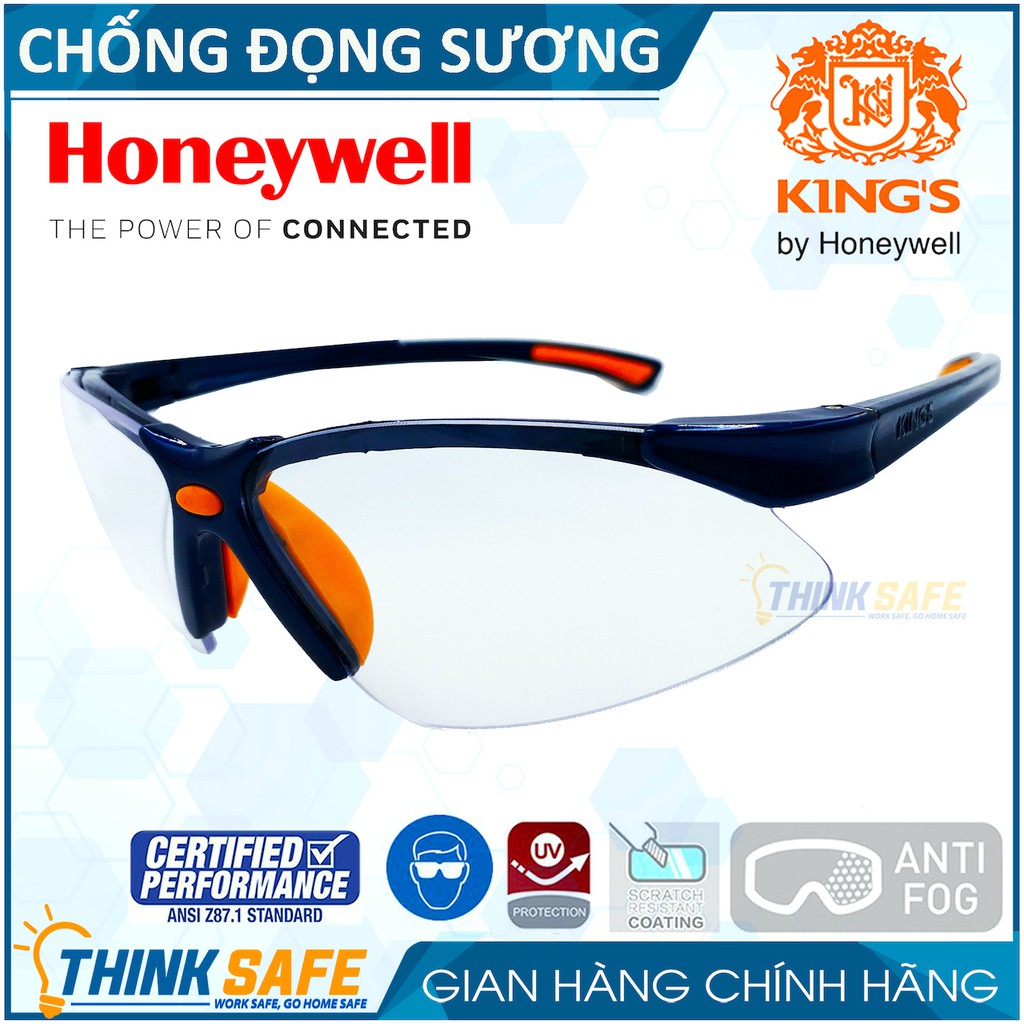 Kính bảo hộ King's KY311B kính chống bụi, mắt kính chống trầy xước, chống tia UV (trắng trong suốt)