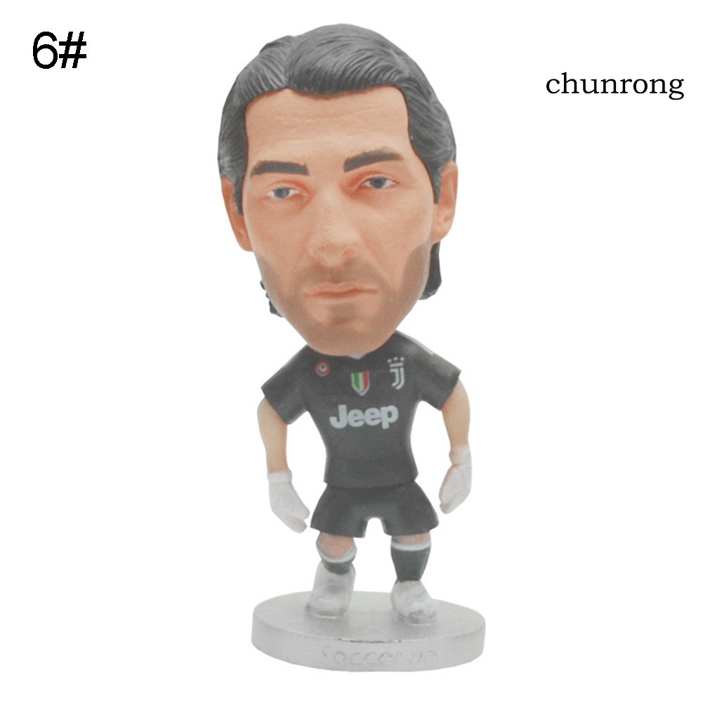 CR+1Pc Mini Manchester United Soccer Player Messi Ronaldo PVC Figurine Toy Gift