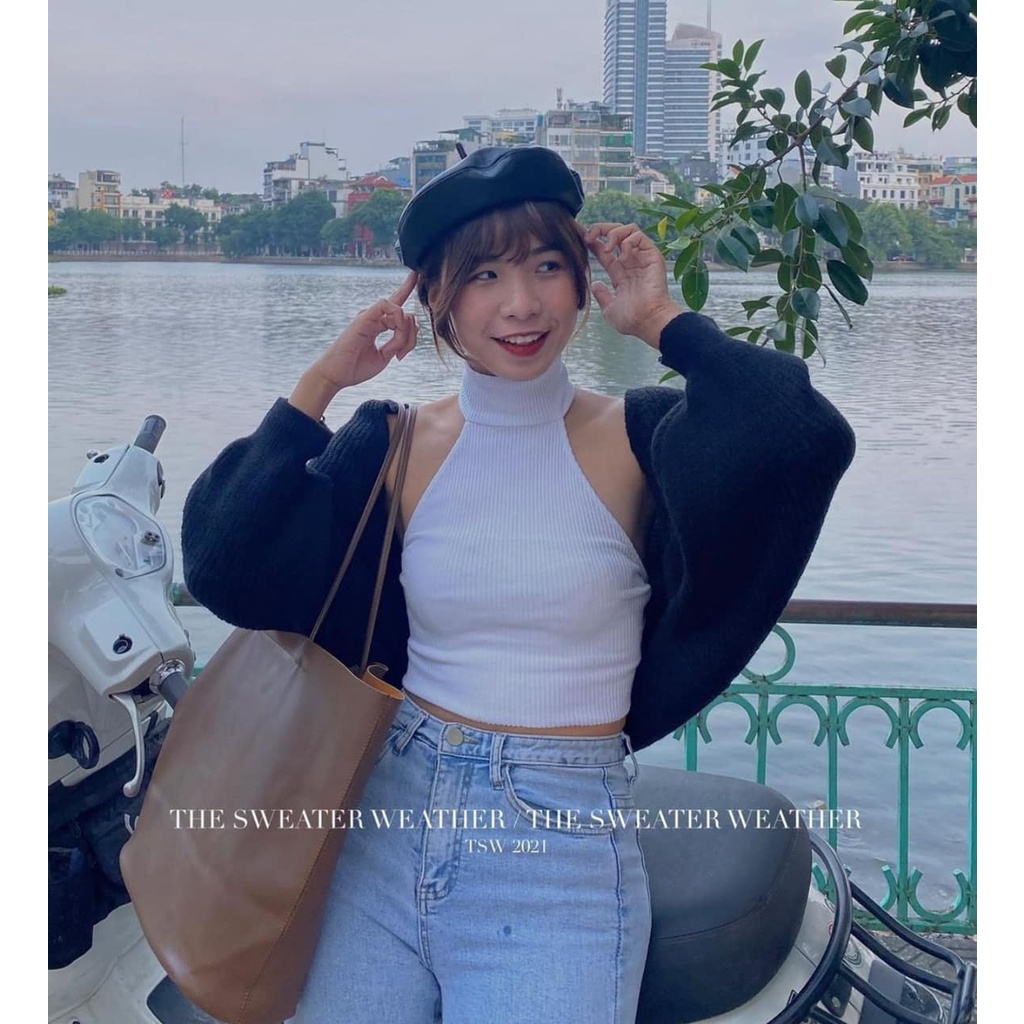 Áo Khoác Nữ Cardigan Len Tay Bồng Chất Len Dày Dặn Siêu Xinh -Chuu House- CH0092