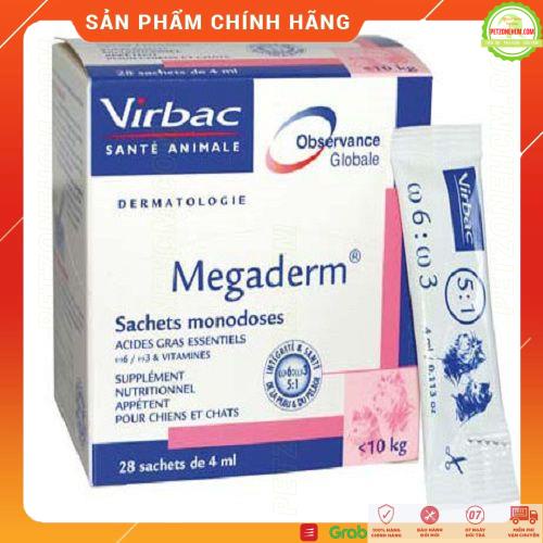 Gel dinh dưỡng Virbac Megaderm chó mèo ️ FREESHIP ️ gói 4ml bổ sung vitamin,dinh dưỡng omega,đẹp da,giảm sưng đỏ ngứa