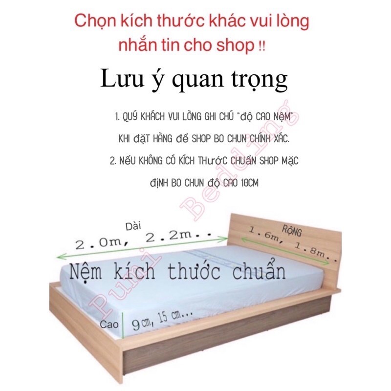 Bộ chăn ga gối cotton tina chăn trần -Luis bedding chăn ga Hàn Quốc(miễn phí bo chun)