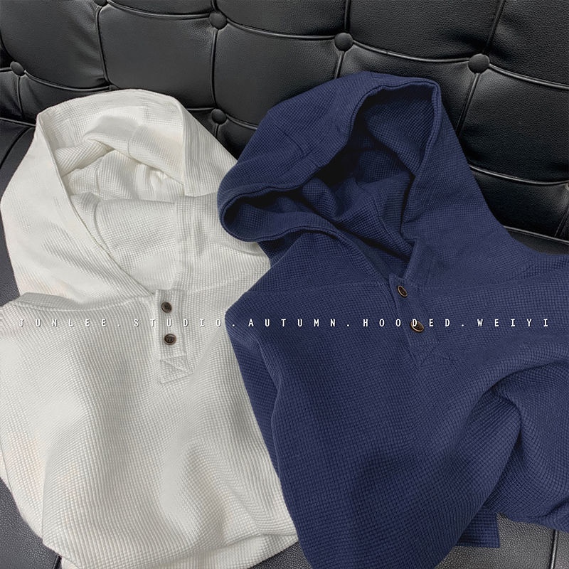 Áo Khoác Hoodie Mùa Đông Dáng Rộng Cỡ Lớn Màu Sắc Đơn Giản Phong Cách Retro Mỹ Cho Nam Giới