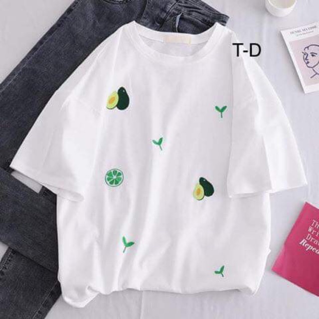 Áo phông quả bơ và kiwi TDU0519
