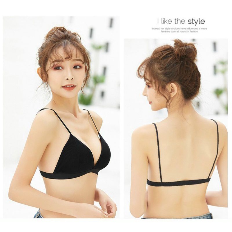 Áo lót nữ, áo bra gân tăm nâng ngực quyến rũ