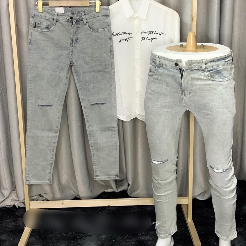 Quần jean nam xanh trơn chất bò cao cấp co dãn 4 chiều đẹp from dáng skinny mẫu mới thời trang cao cấp beautiulgilr T55