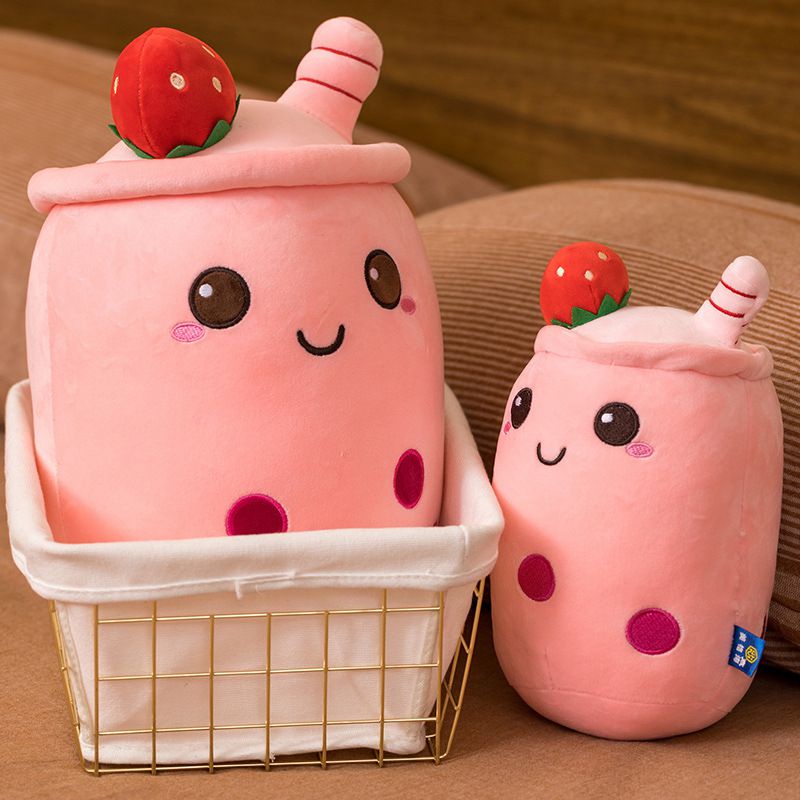 12-25cm bubble tea plush toy stuffed milk tea doll boba fruit tea cup pillow cushion kids toys birthday gift