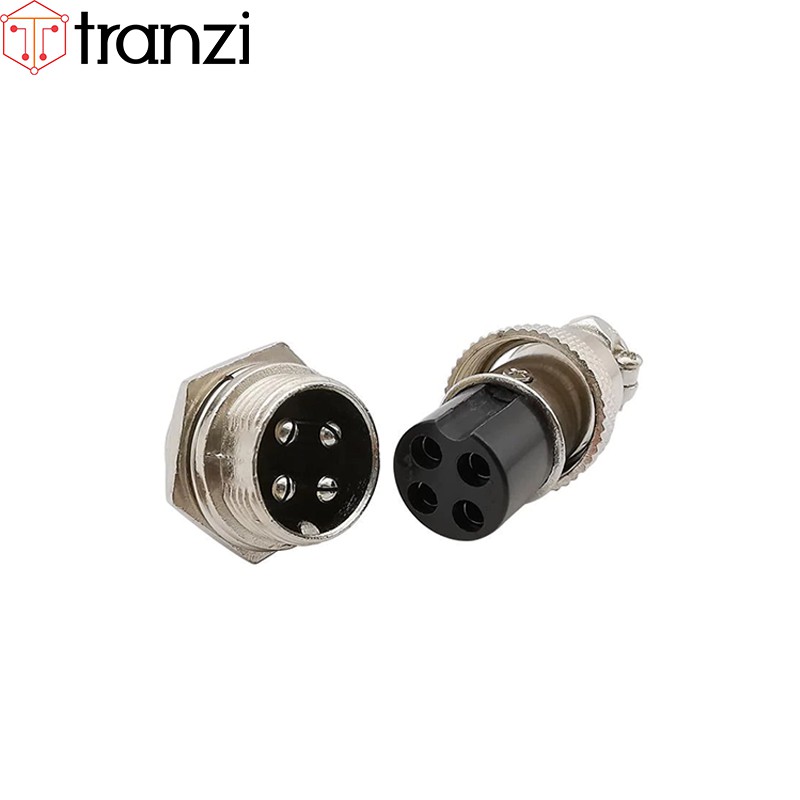 Giắc GX12 4P đực 12mm - túi 5 cái