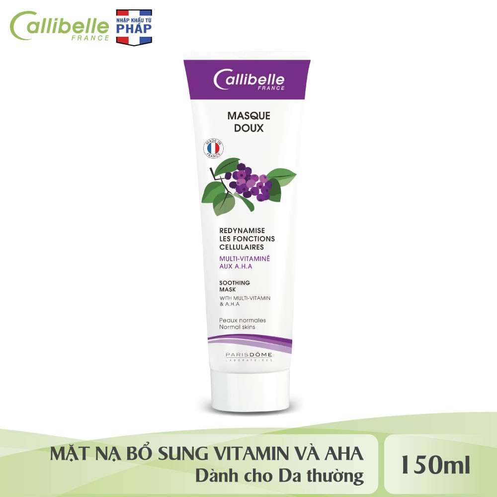 Mặt nạ dưỡng sáng da Callibelle Masque Doux Multi-Vitamin & AHA 150ml - 200898