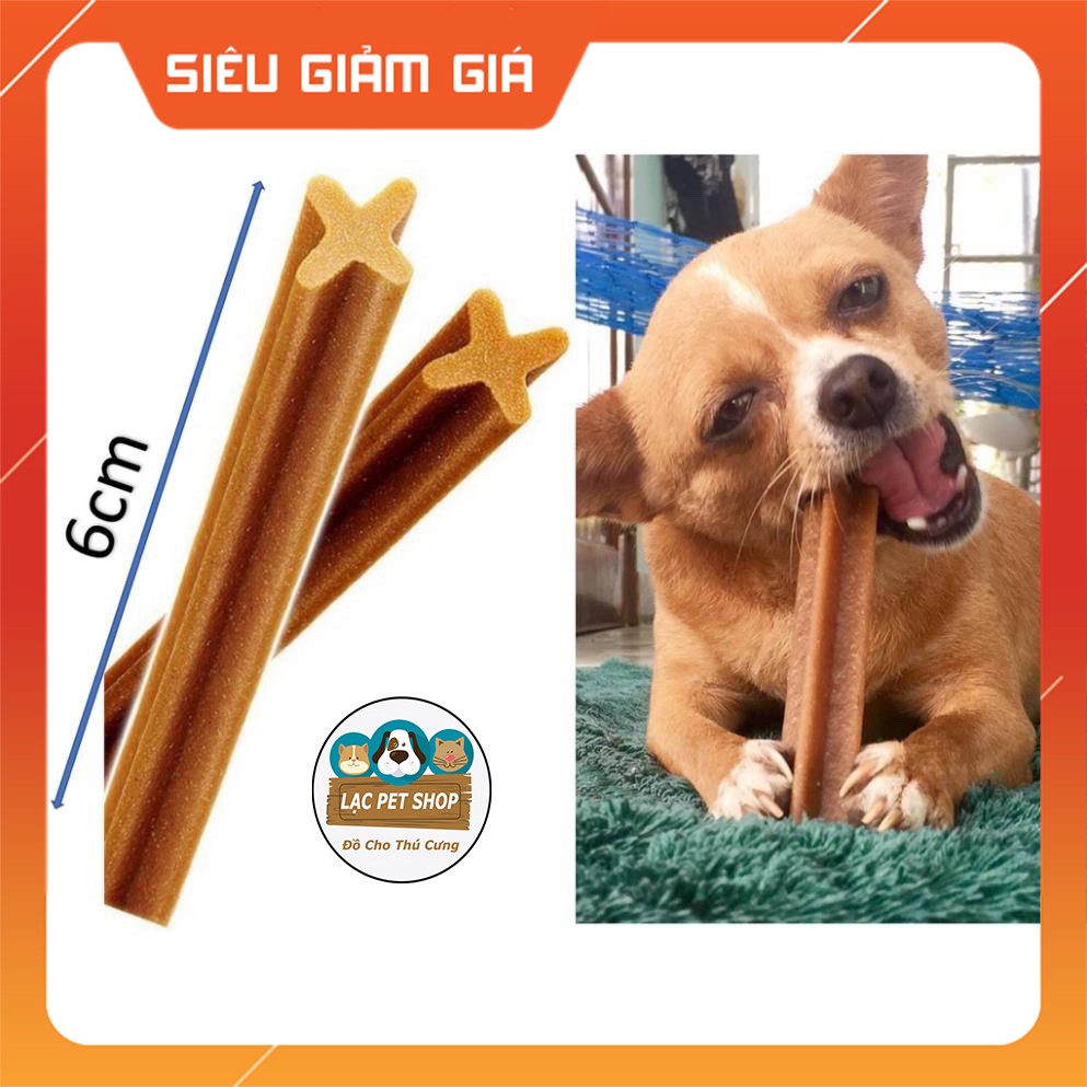 HN (1 cái 6cm) Xương chữ thập Xương cho chó gặm sạch răng 6cm bổ sung canxi cho chó dưới 5kg