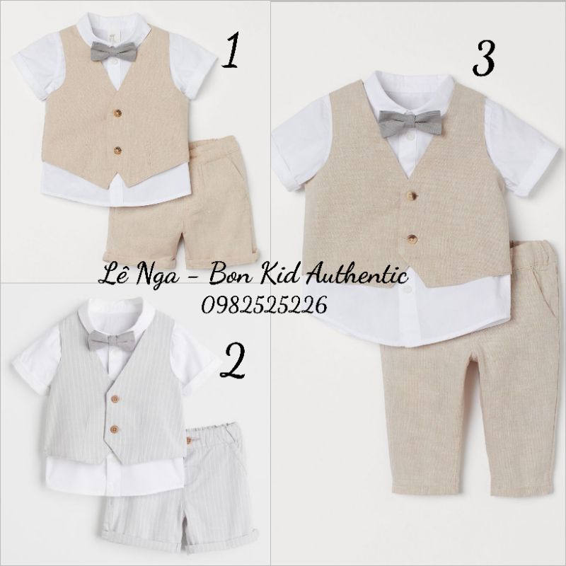 Set công tử HM US/China chính hãng sz 6-9m đến 3-4y (ĐỌC KỸ LƯU Ý GIÚP SHOP)