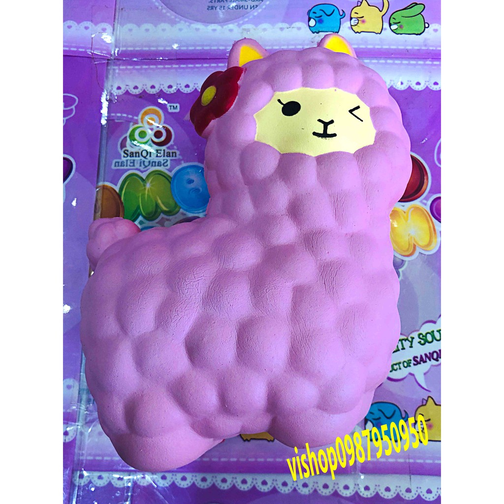 Đồ Chơi Squishy Hình Con Cừu Dễ Thương Màu Hồng