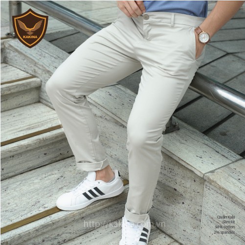 Quần Kaki KAKINA dành cho Nam (Màu Be sữa)
