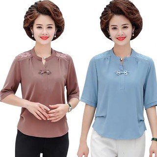 Áo trung niên thêu hàng nhập